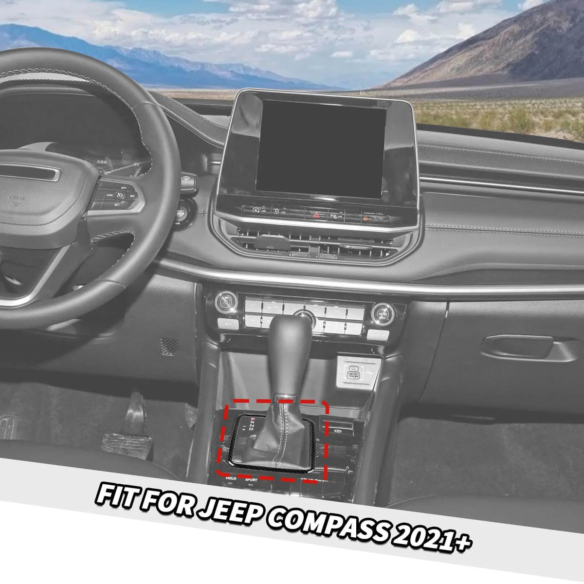 For 2022+ Jeep Compass Gear shift selector Frame Cover Trim