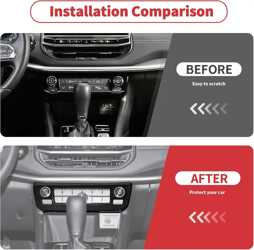 For 2022+ Jeep Compass Interior Air Conditioning Control Panel Trim Cover