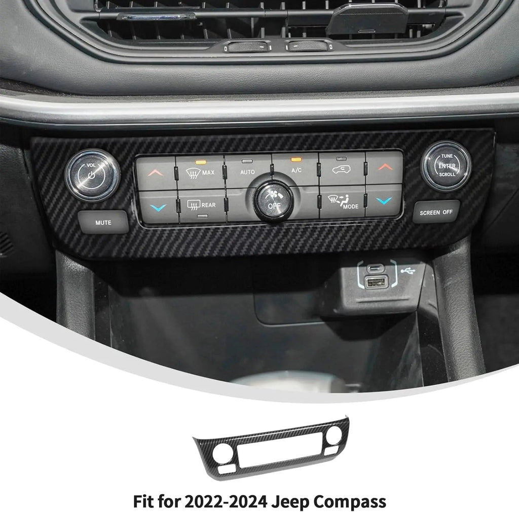 For 2022+ Jeep Compass Interior Air Conditioning Control Panel Trim Cover