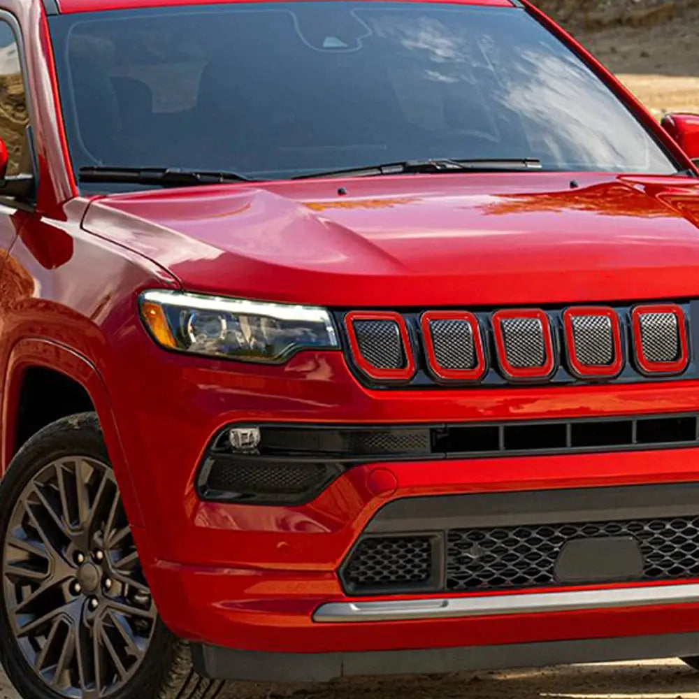 For 2022+ Jeep Compass 7 x Front Grille Grill Insert Cover Trim
