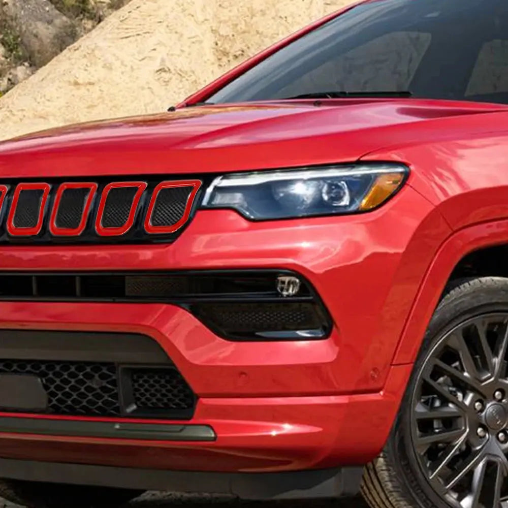 For 2022+ Jeep Compass 7 x Front Grille Grill Insert Cover Trim