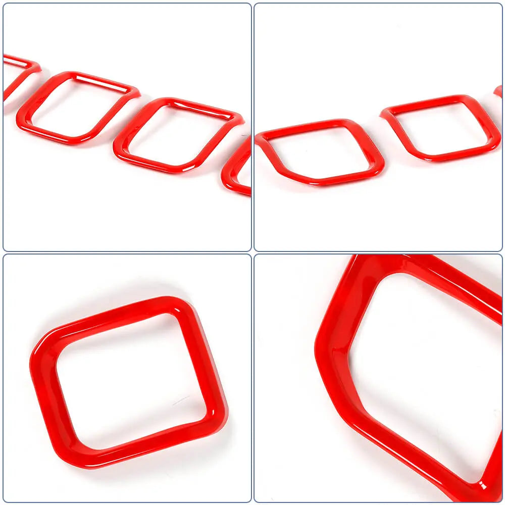 For 2022+ Jeep Compass 7 x Front Grille Grill Insert Cover Trim