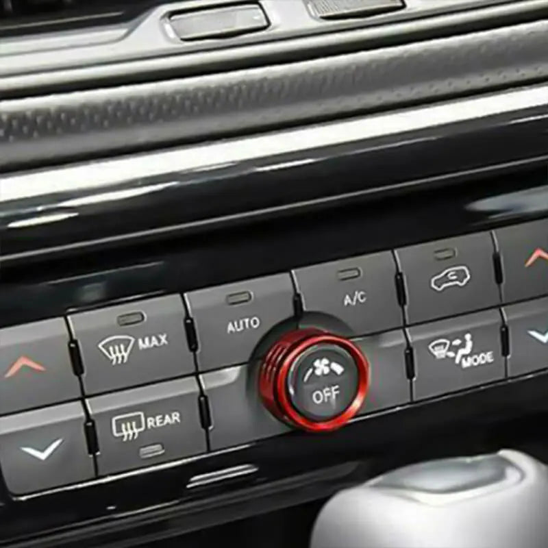 For 2022+ Jeep Compass Air Condition Audio Adjustment Switch Knob Cover Trim Ring (3 pcs)