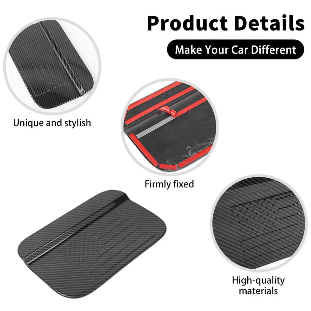 For 2021+ Jeep Grand Cherokee Fuel Tank Oil Gas Cap Cover Trim Carbon Fiber US Flag