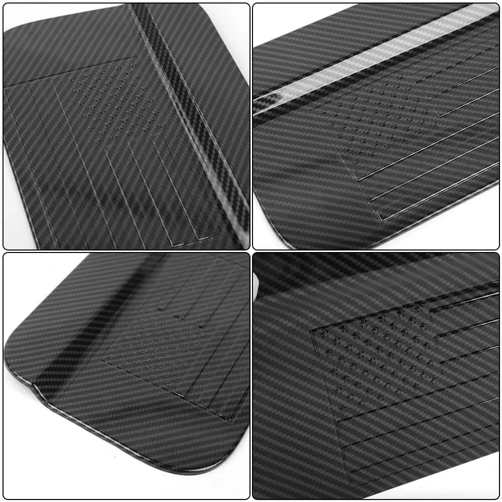 For 2021+ Jeep Grand Cherokee Fuel Tank Oil Gas Cap Cover Trim Carbon Fiber US Flag