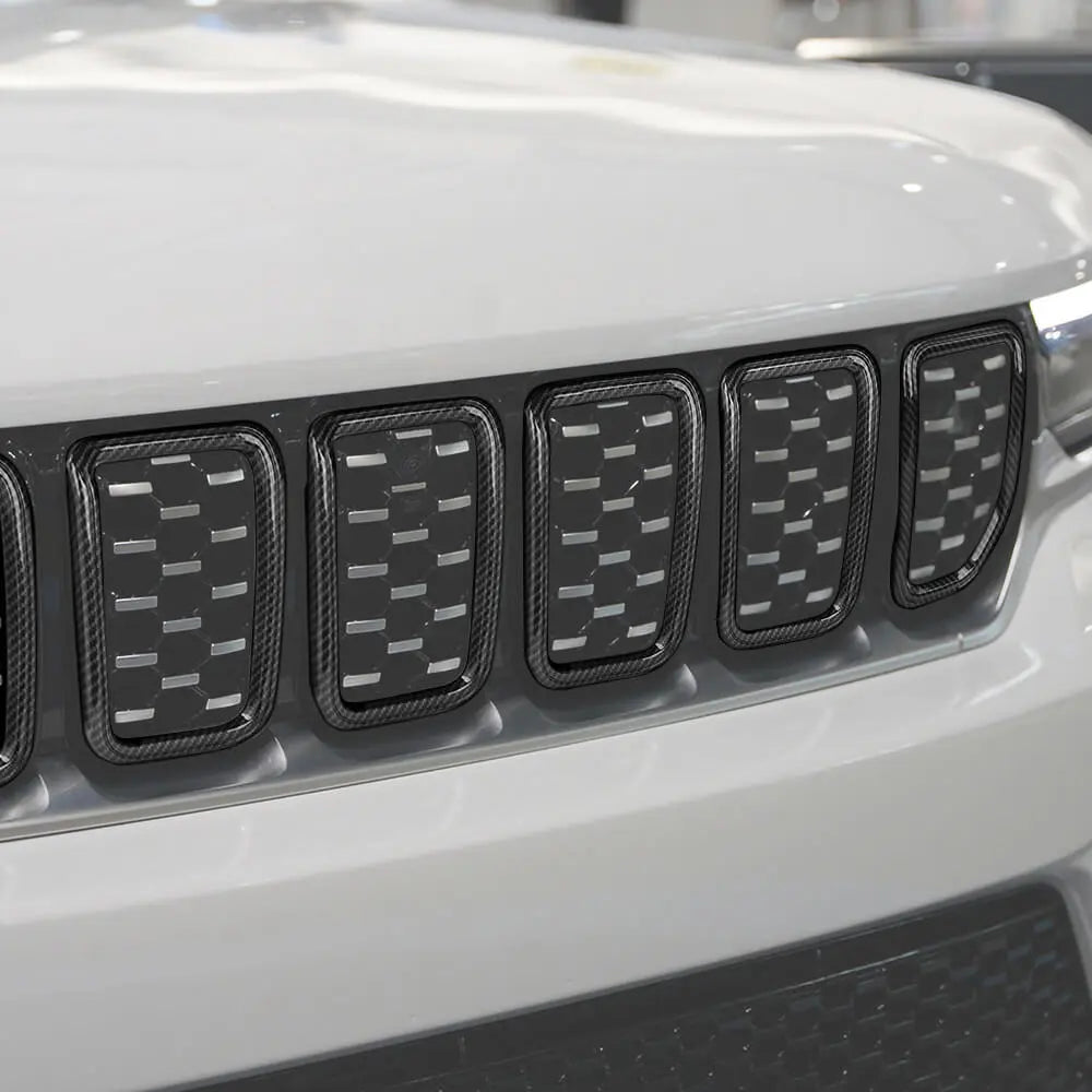 For 2021+ Jeep Grand Cherokee L 7 x Front Grille Grill Insert Ring Cover Trim