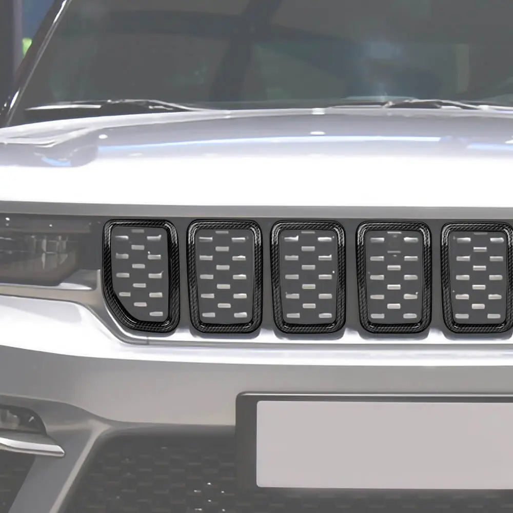 For 2021+ Jeep Grand Cherokee L 7 x Front Grille Grill Insert Ring Cover Trim