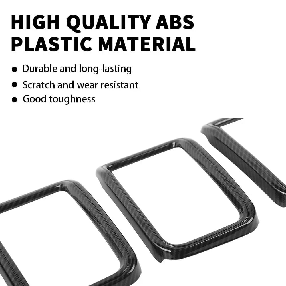 For 2021+ Jeep Grand Cherokee L 7 x Front Grille Grill Insert Ring Cover Trim