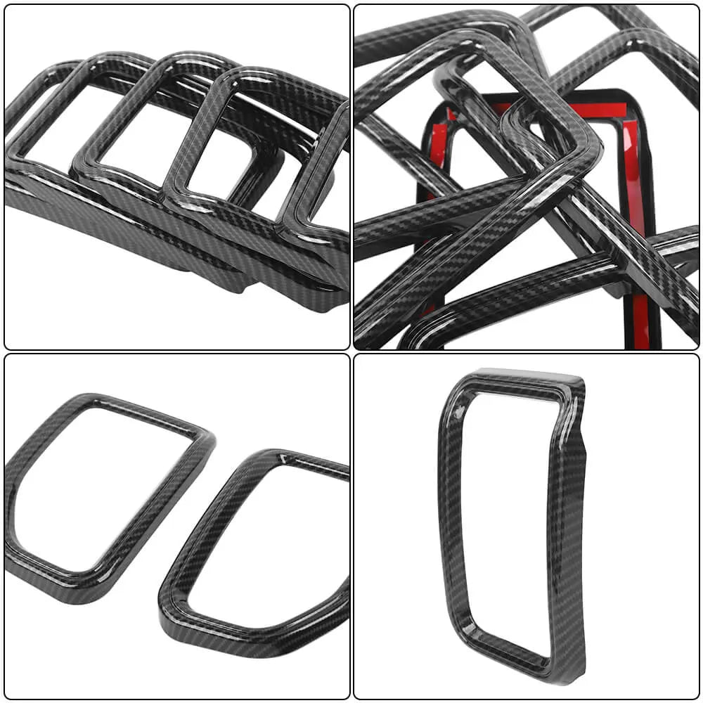 For 2021+ Jeep Grand Cherokee L 7 x Front Grille Grill Insert Ring Cover Trim