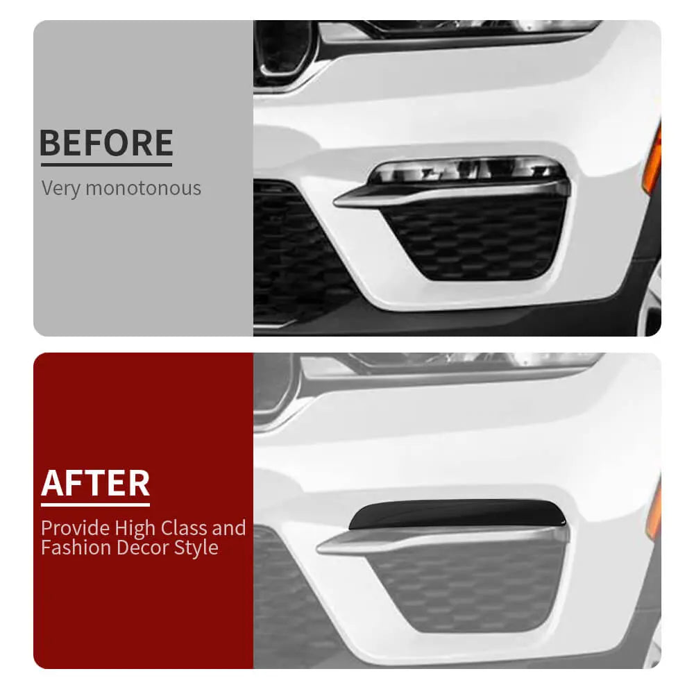 For 2021+ Jeep Grand Cherokee L Front Fog Light Lamp Guard Cover Trim