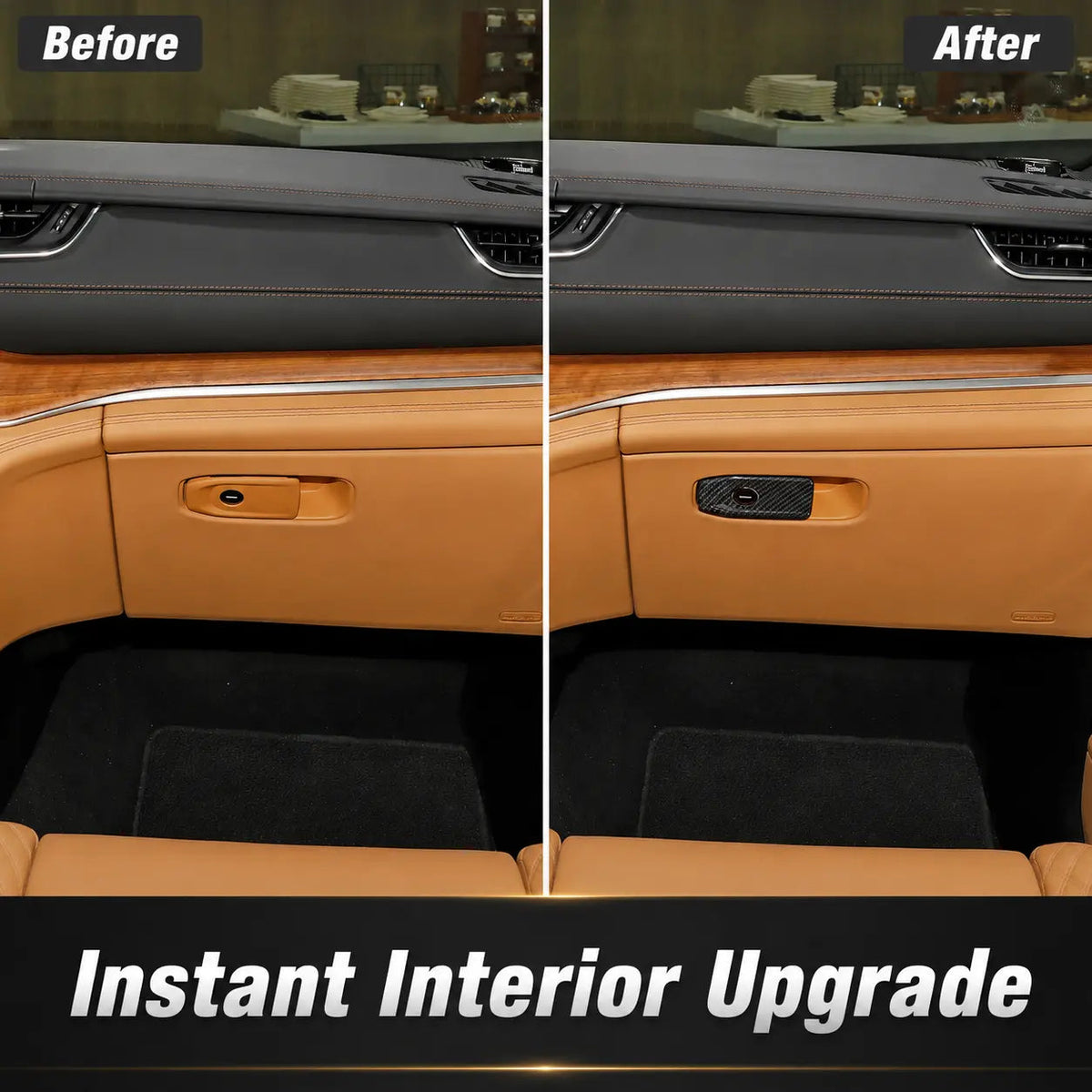 For 2021+ Jeep Grand Cherokee L Passenger Storage Glove Box Handle Trim Cover