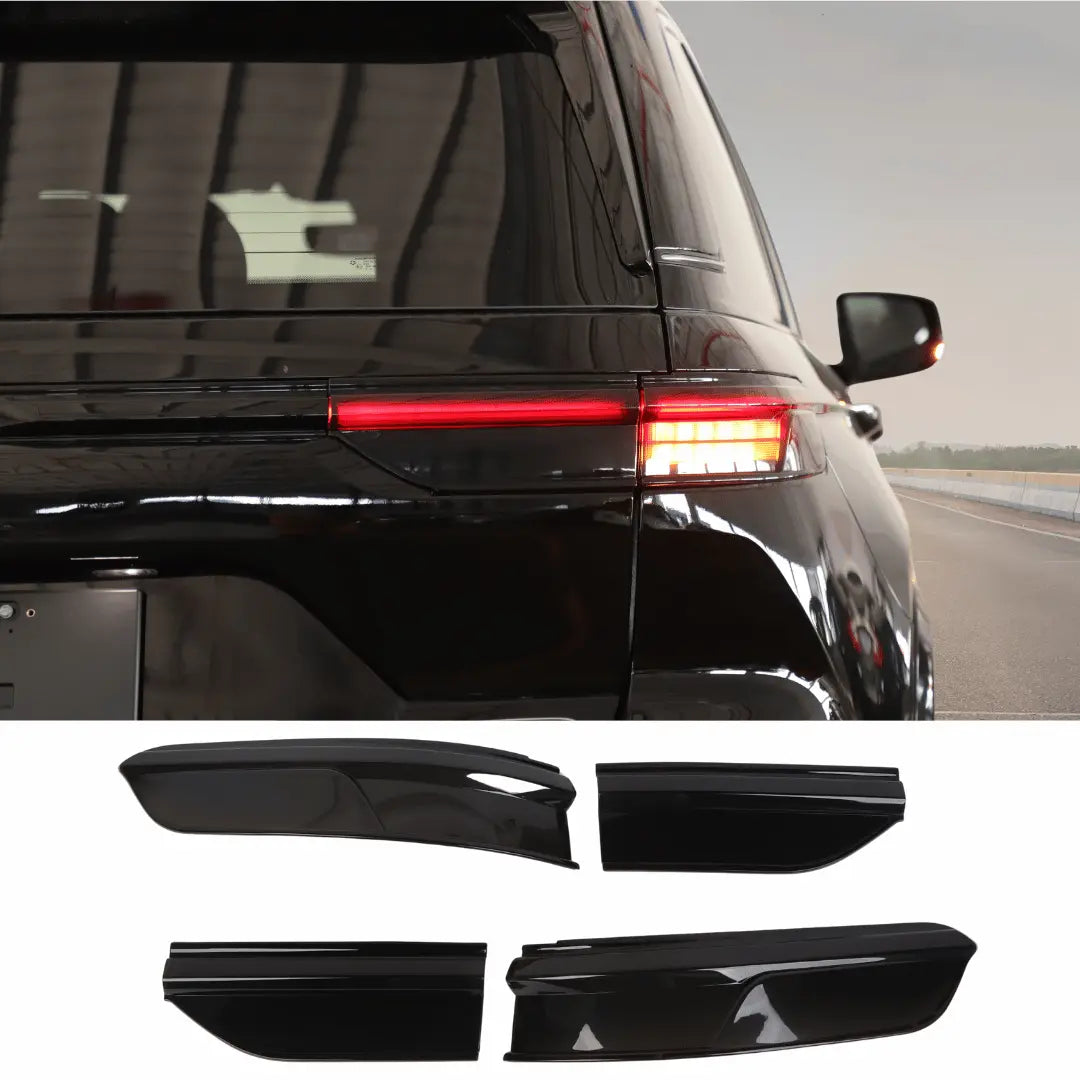 For 2021+ Jeep Grand Cherokee L Smoked Tail Light Covers (4pcs) – Black Lens Trim Kit