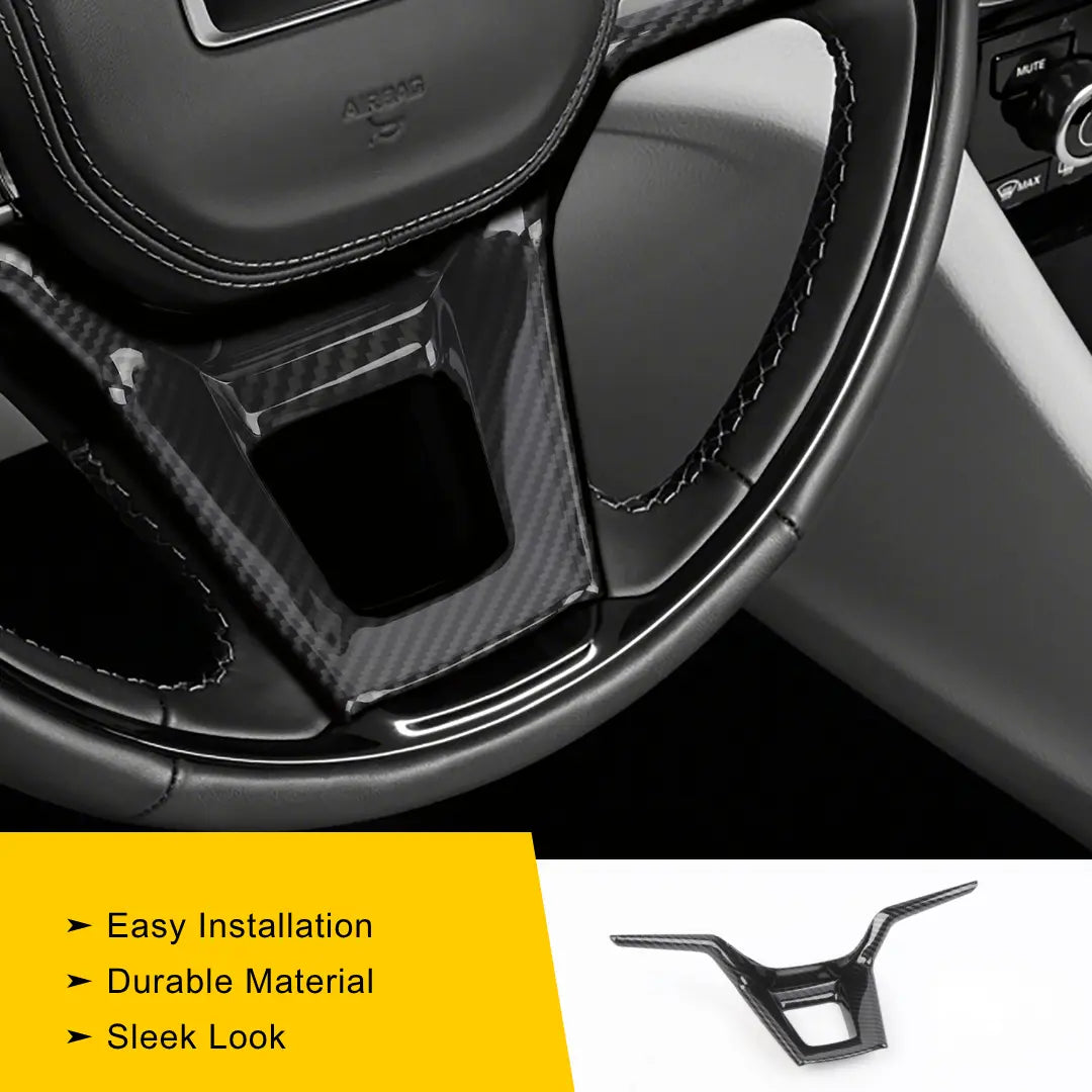 For 2021+ Jeep Grand Cherokee L Steering Wheel Trim Decorative Cover – Carbon Fiber Style
