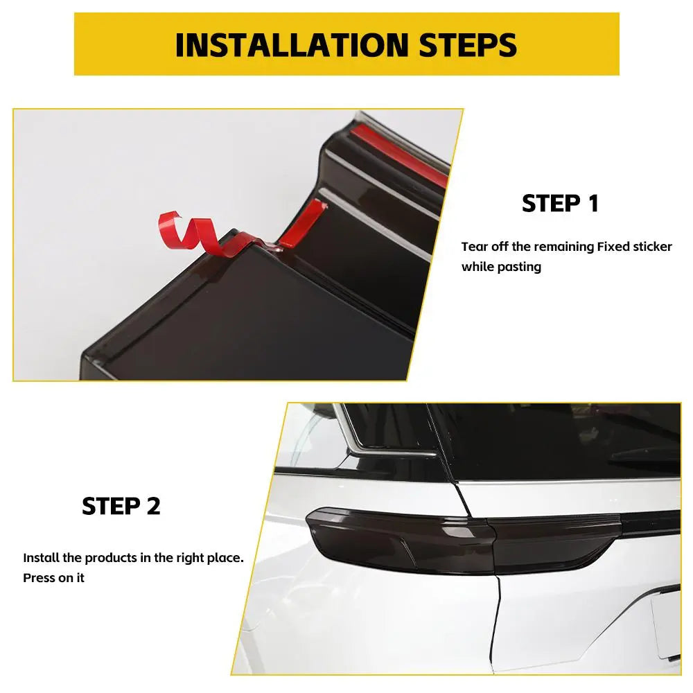 For 2021+ Jeep Grand Cherokee L Smoked Tail Light Covers (4pcs) – Black Lens Trim Kit