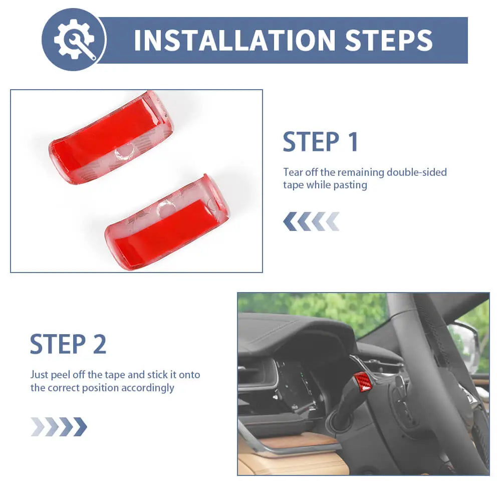 For 2021+ Jeep Grand Cherokee L Turn Signal & Wiper Control Lever Trim Covers (Set of 2) – Interior Steering Column Accent