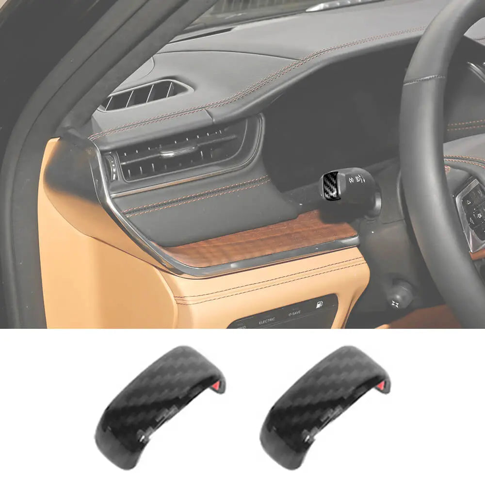 For 2021+ Jeep Grand Cherokee L Turn Signal & Wiper Control Lever Trim Covers (Set of 2) – Interior Steering Column Accent