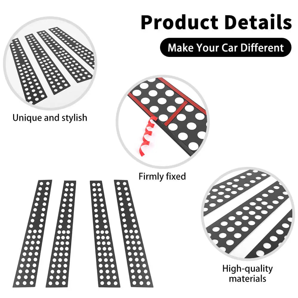 For 2021+ Jeep Grand Cherokee Window Middle Pillar Posts Sticker Trim