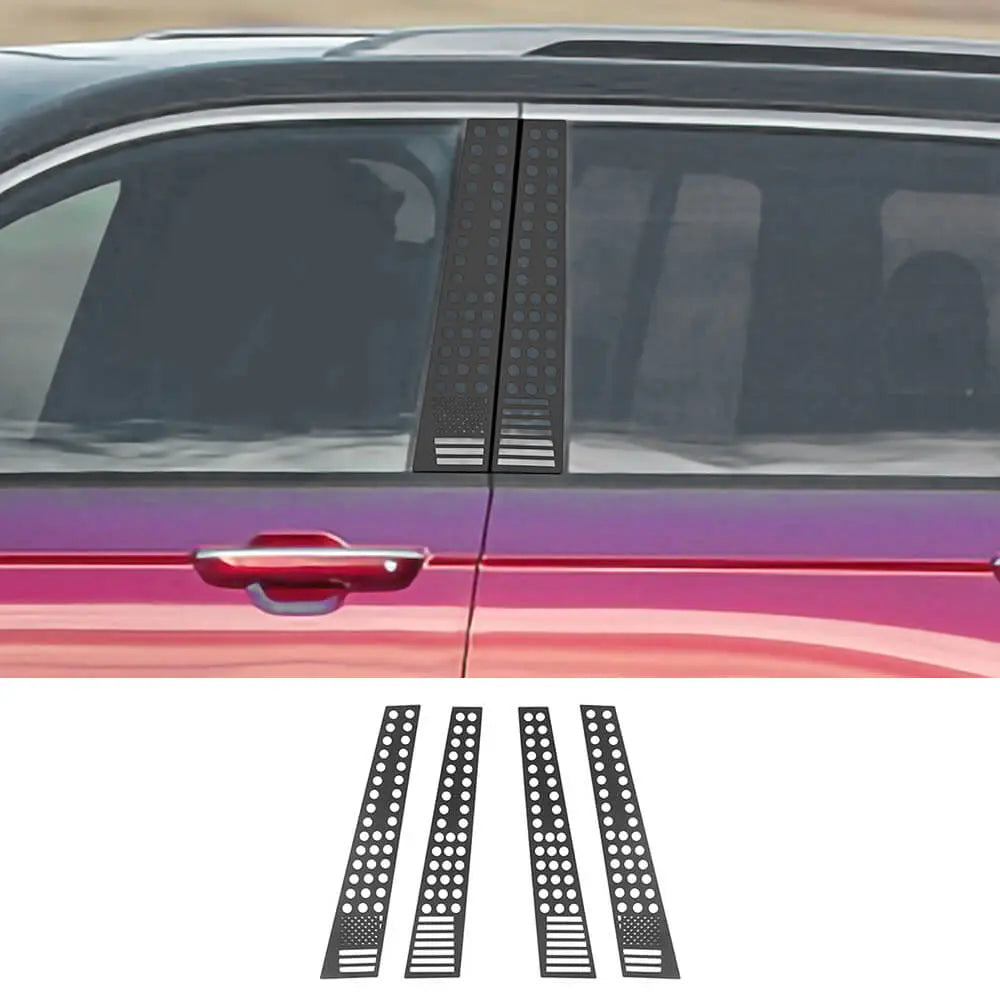 For 2021+ Jeep Grand Cherokee Window Middle Pillar Posts Sticker Trim