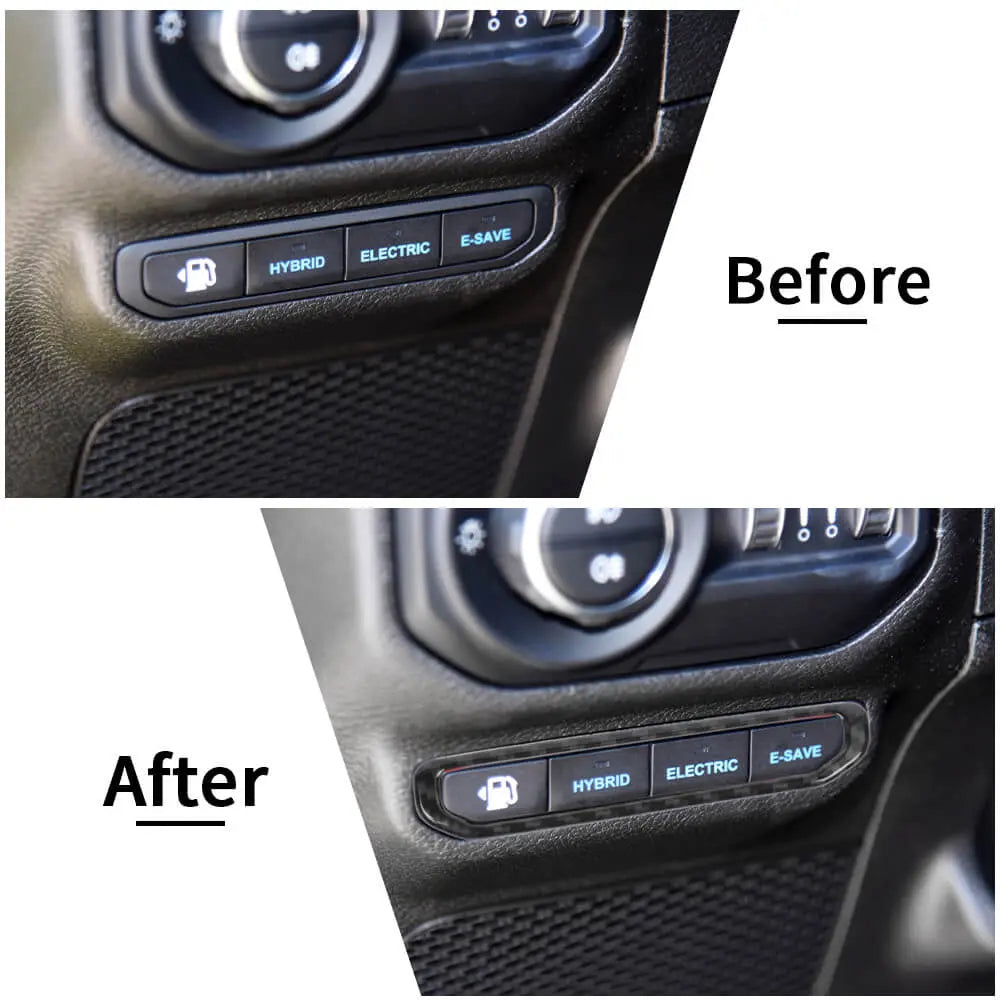 For 2021+ Jeep Wrangler JL 4Xe Electric Mode Button Switch Cover Trim Bezel