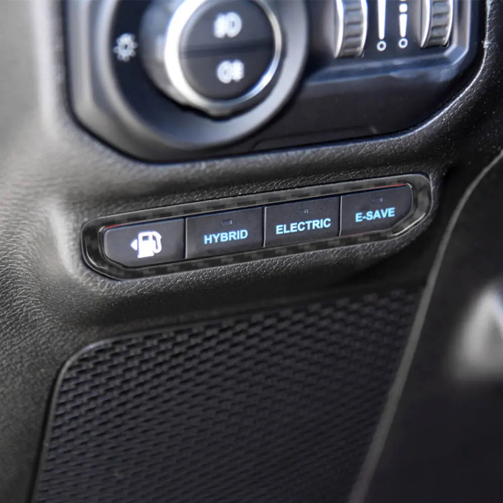For 2021+ Jeep Wrangler JL 4Xe Electric Mode Button Switch Cover Trim Bezel