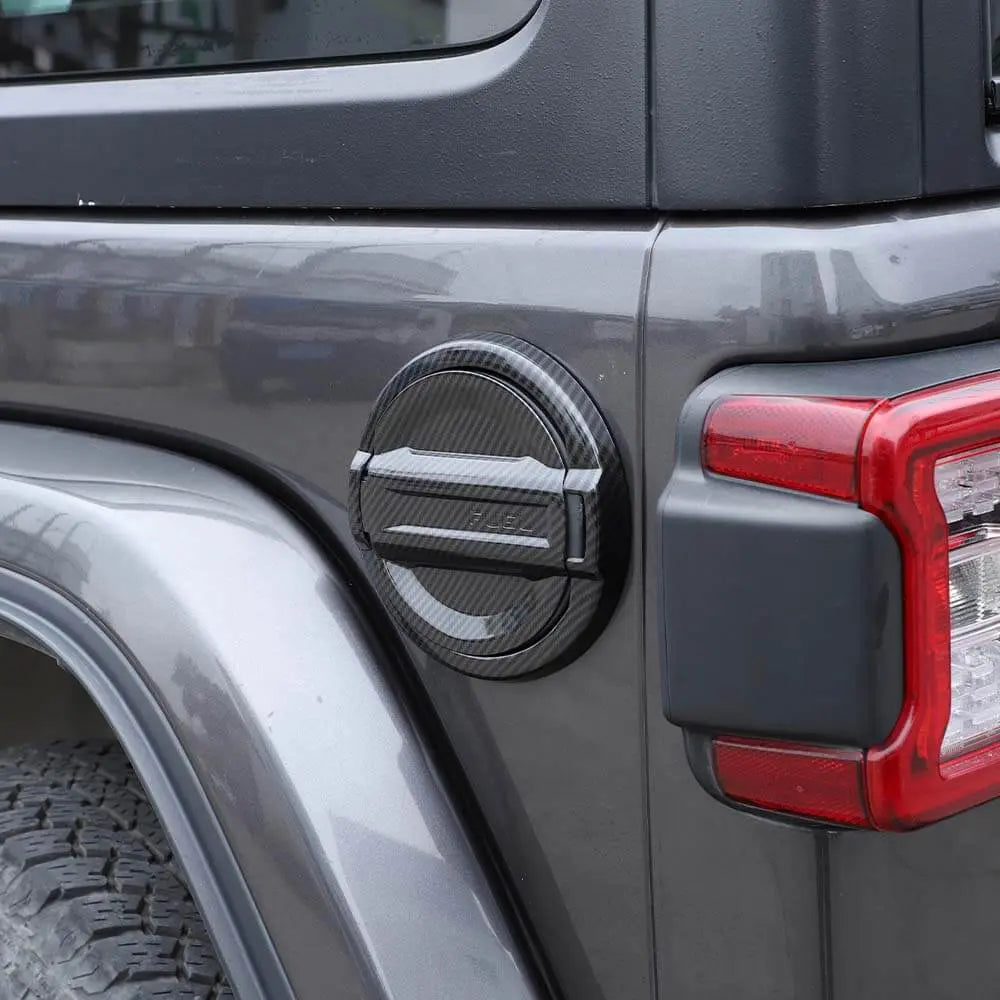 For 2021+ Jeep Wrangler JL 4Xe Fuel Door Tank Gas Cap Cover Trim