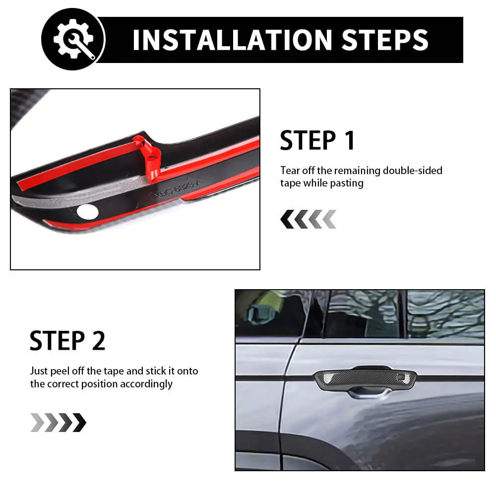 For 2022+ Jeep Grand Cherokee L Exterior Door Handle Cover Trim Kit