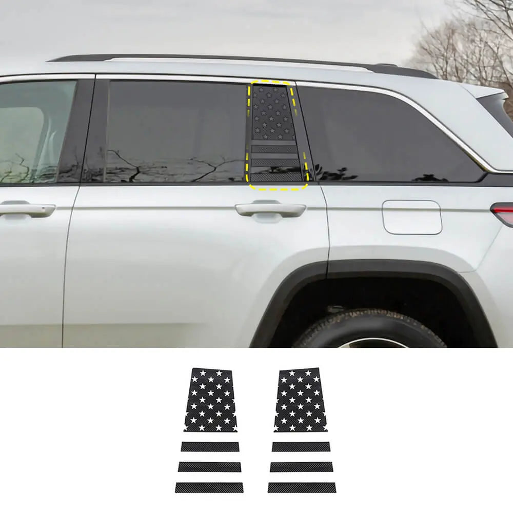 For 2022+ Jeep Grand Cherokee L Rear Small Window Sticker Decal Cover