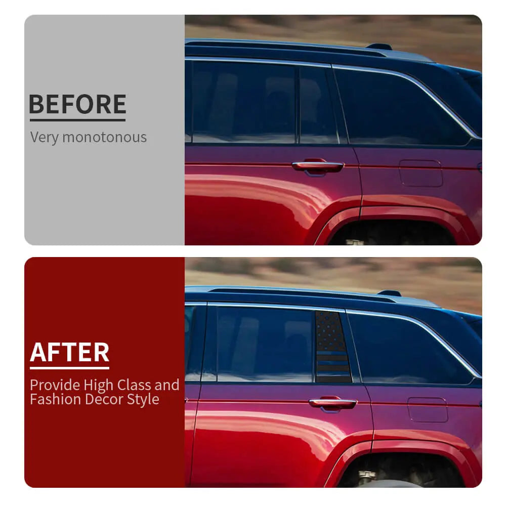 For 2022+ Jeep Grand Cherokee L Rear Small Window Sticker Decal Cover