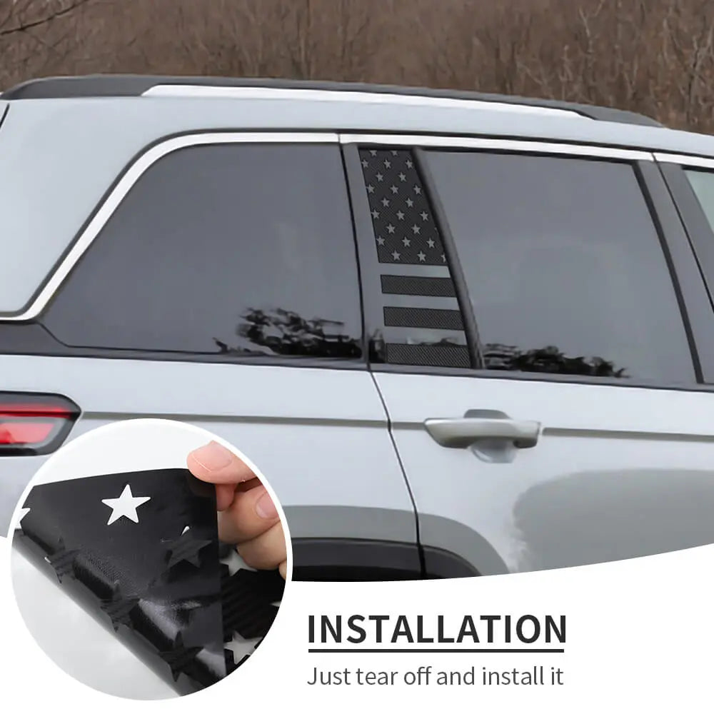 For 2022+ Jeep Grand Cherokee L Rear Small Window Sticker Decal Cover