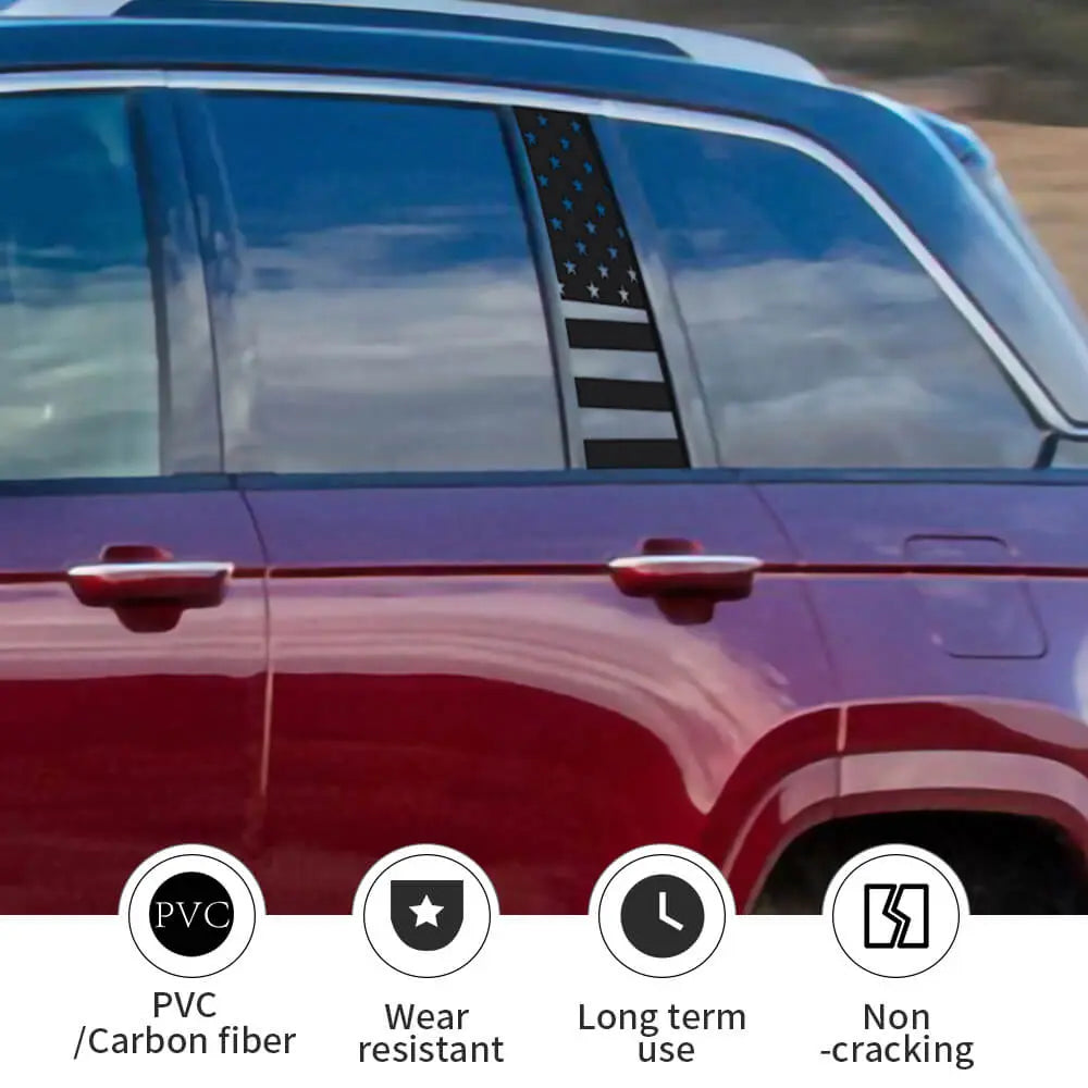 For 2022+ Jeep Grand Cherokee L Rear Small Window Sticker Decal Cover