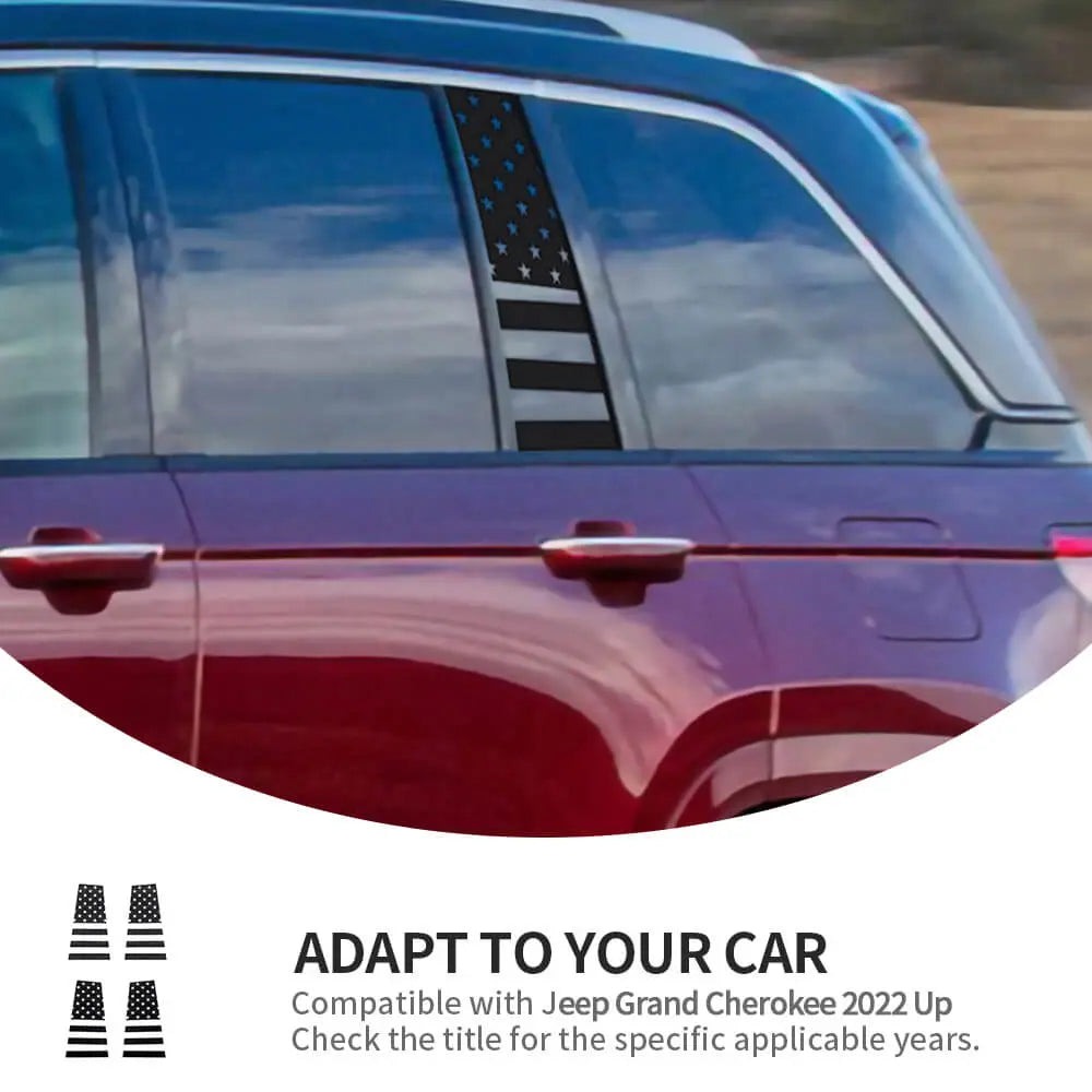 For 2022+ Jeep Grand Cherokee L Rear Small Window Sticker Decal Cover