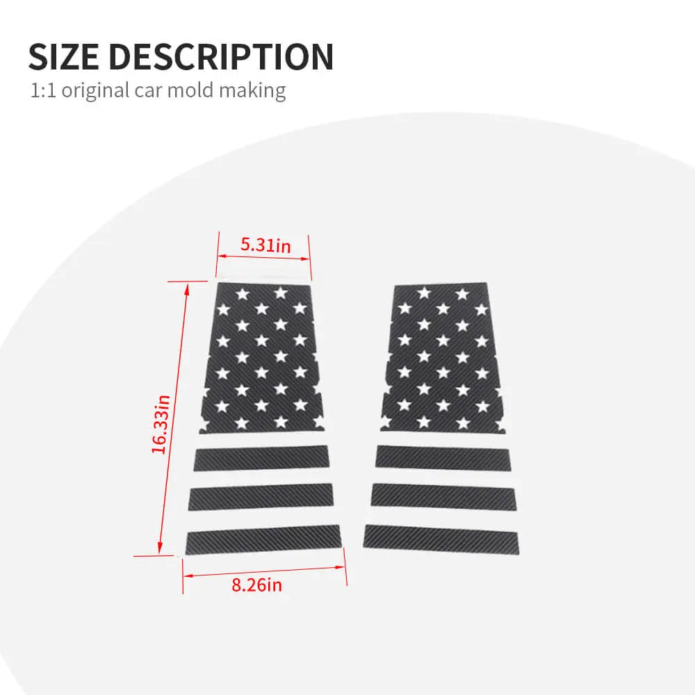 For 2022+ Jeep Grand Cherokee L Rear Small Window Sticker Decal Cover