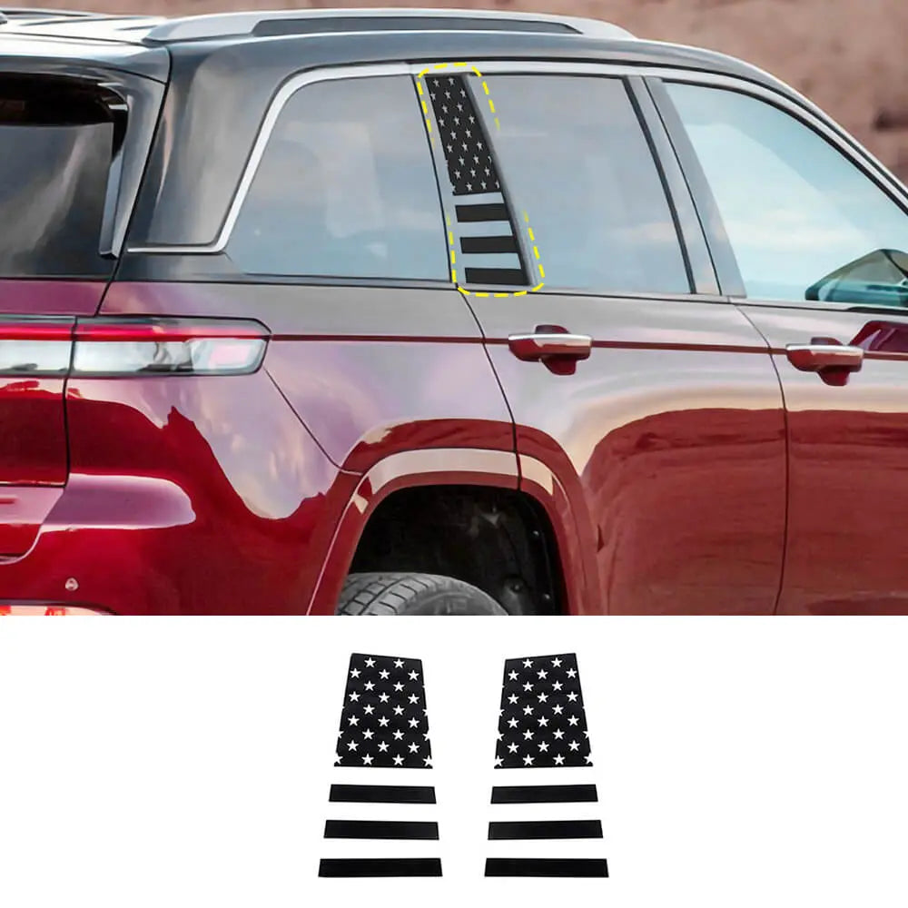 For 2022+ Jeep Grand Cherokee L Rear Small Window Sticker Decal Cover