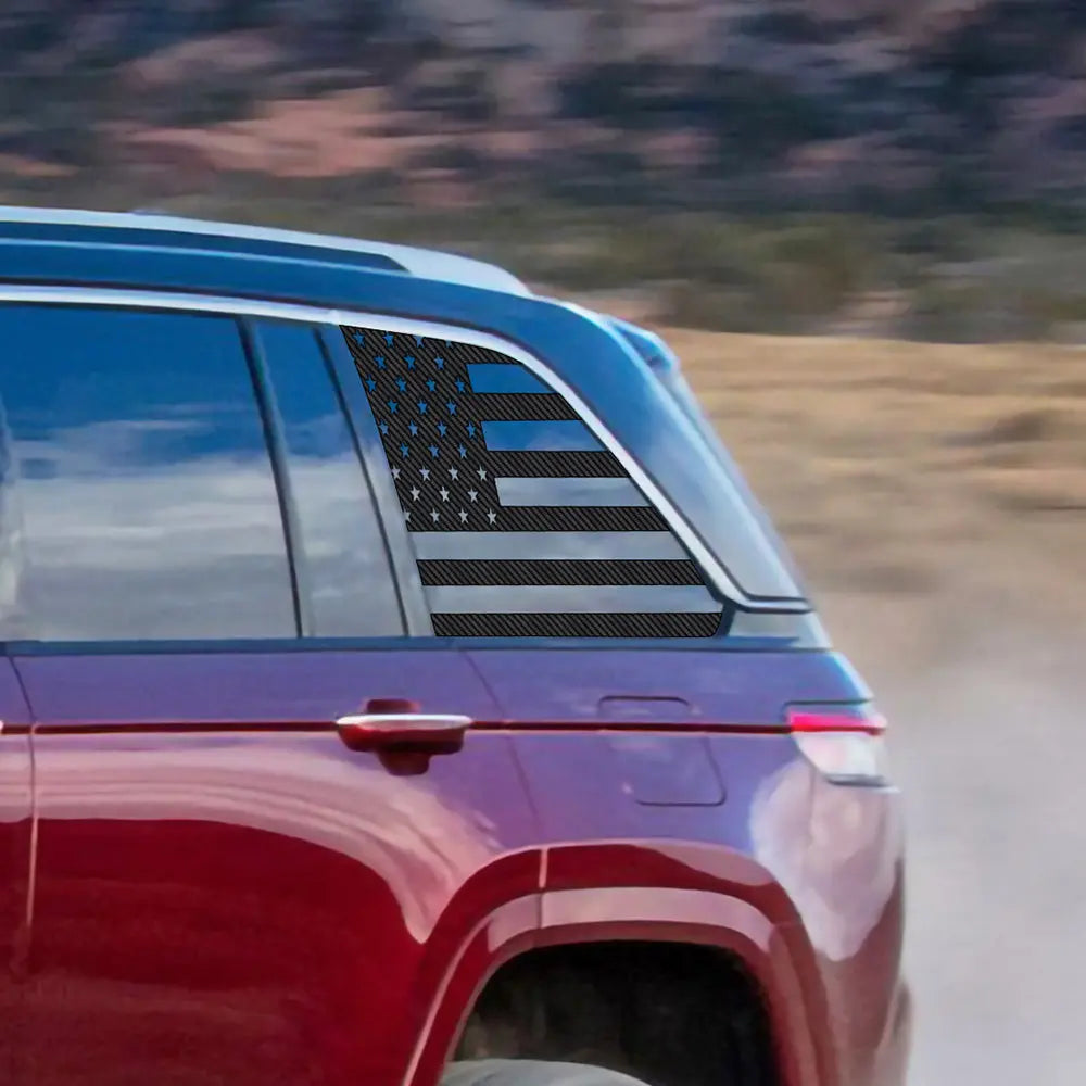 For 2022+ Jeep Grand Cherokee L Rear Window Decals Sticker Trim US Flag