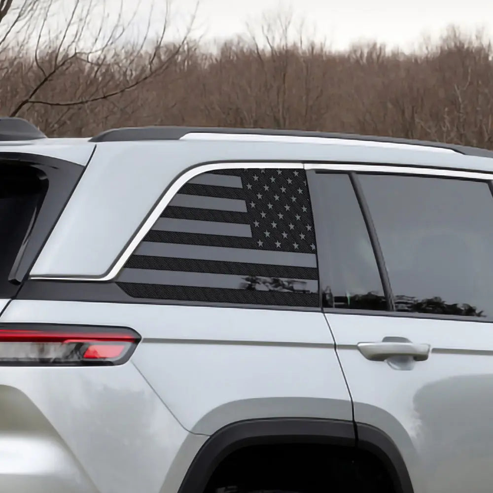 For 2022+ Jeep Grand Cherokee L Rear Window Decals Sticker Trim US Flag