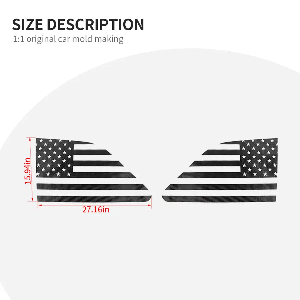 For 2022+ Jeep Grand Cherokee L Rear Window Decals Sticker Trim US Flag