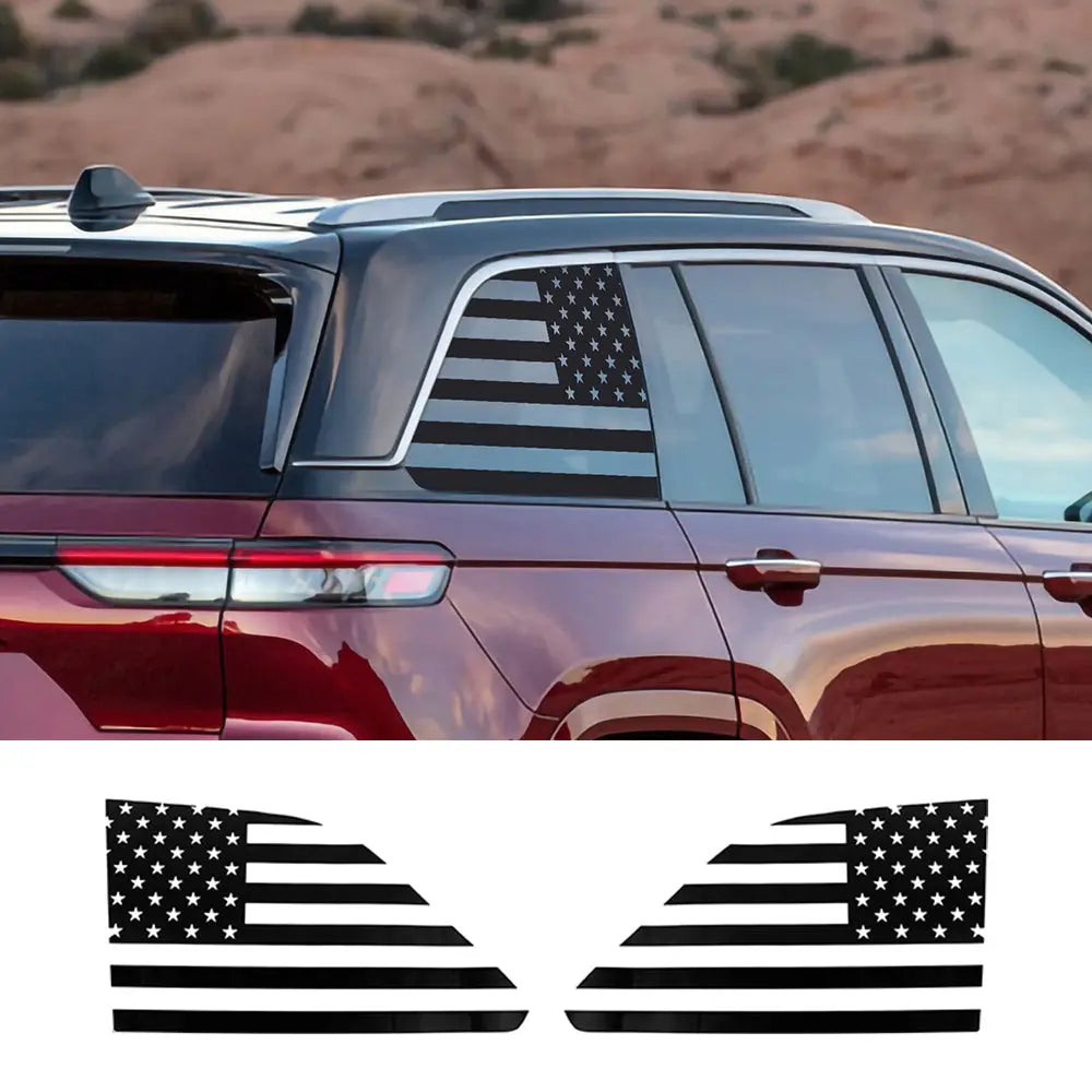 For 2022+ Jeep Grand Cherokee L Rear Window Decals Sticker Trim US Flag