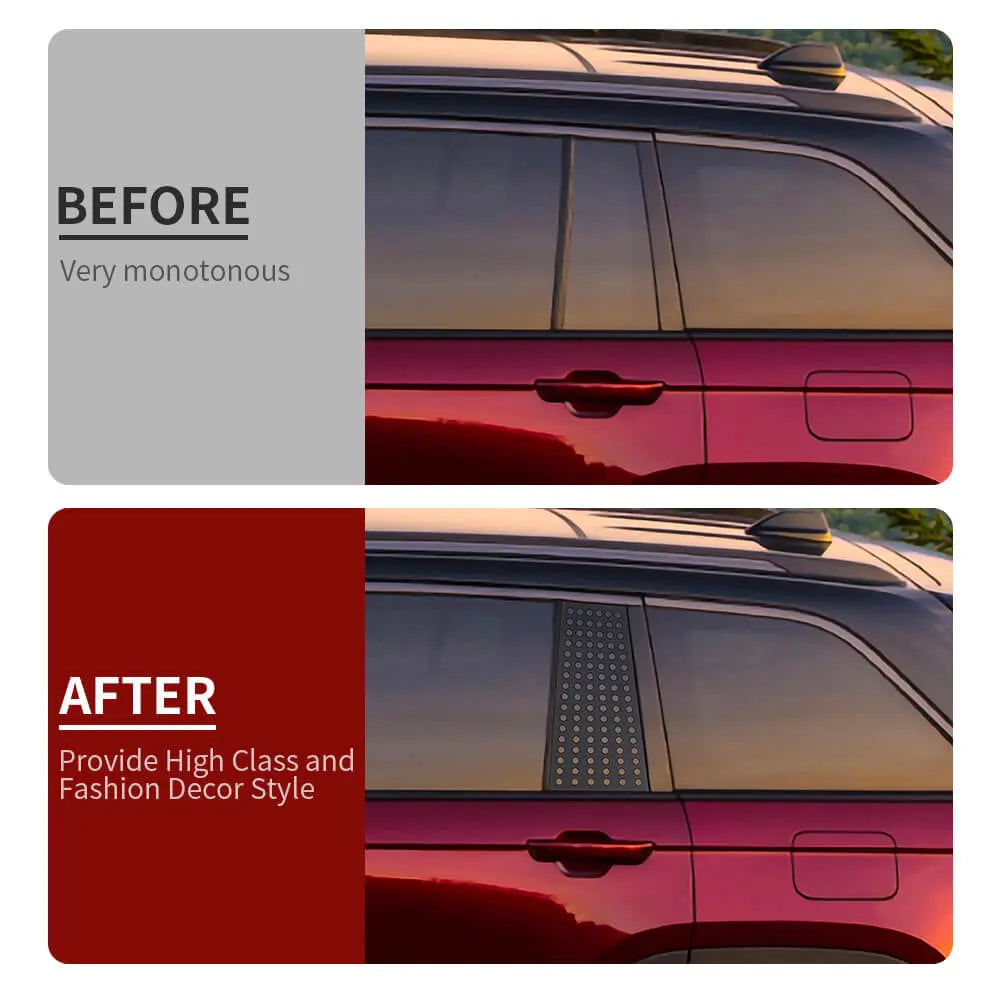For 2022+ Jeep Grand Cherokee L Rear Window Triangle Glass Decor Cover