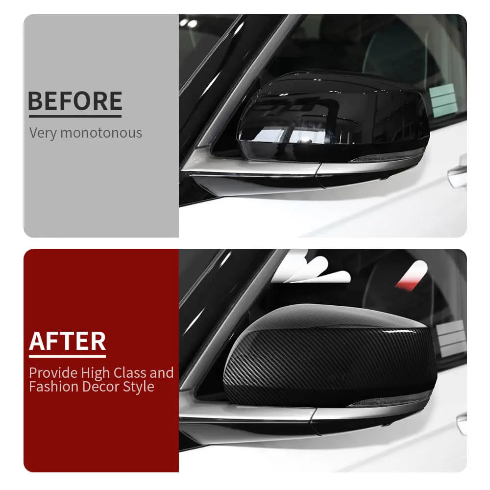 For 2022+ Jeep Grand Cherokee L Rearview Side Mirror Cover & Door Handles Trim Kit