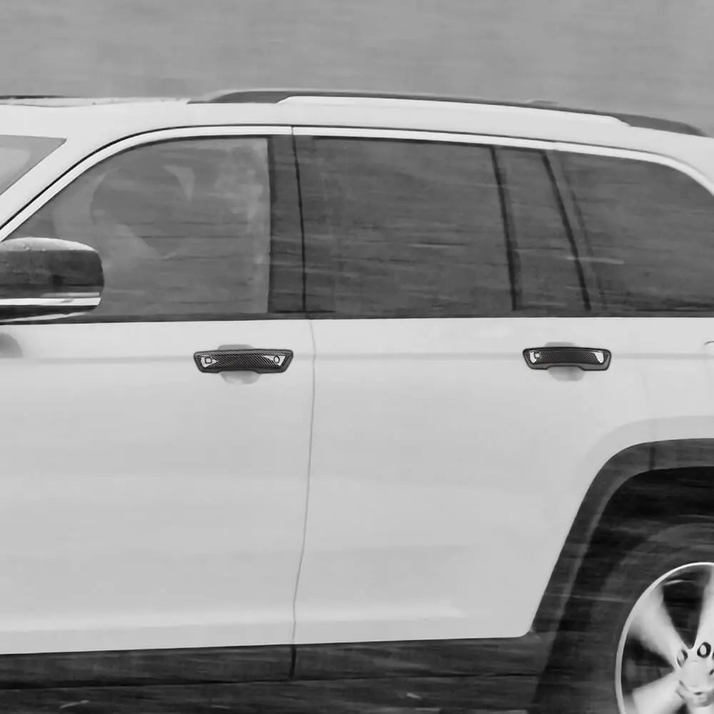 For 2022+ Jeep Grand Cherokee L Rearview Side Mirror Cover & Door Handles Trim Kit