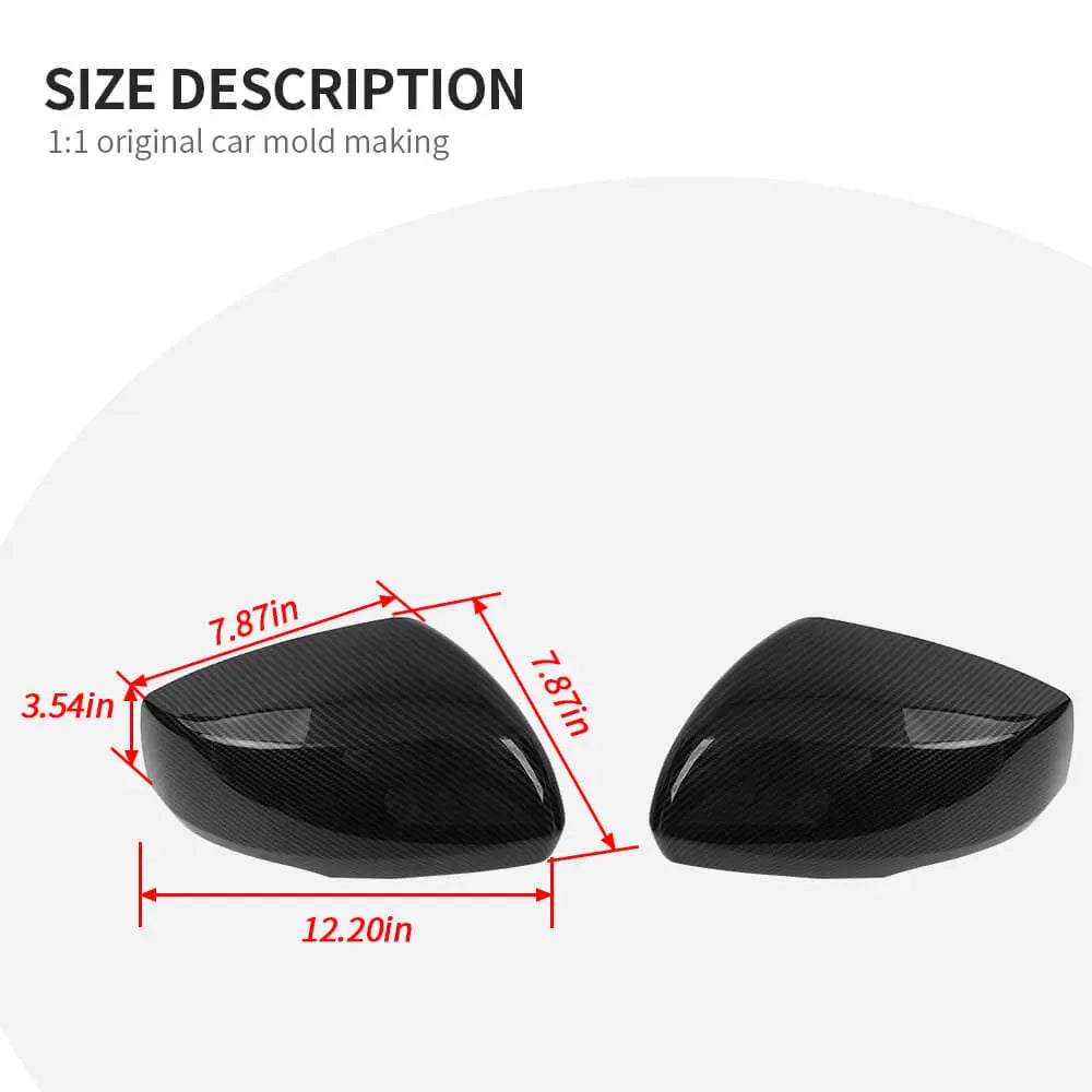 For 2022+ Jeep Grand Cherokee L Rearview Side Mirror Cover & Door Handles Trim Kit