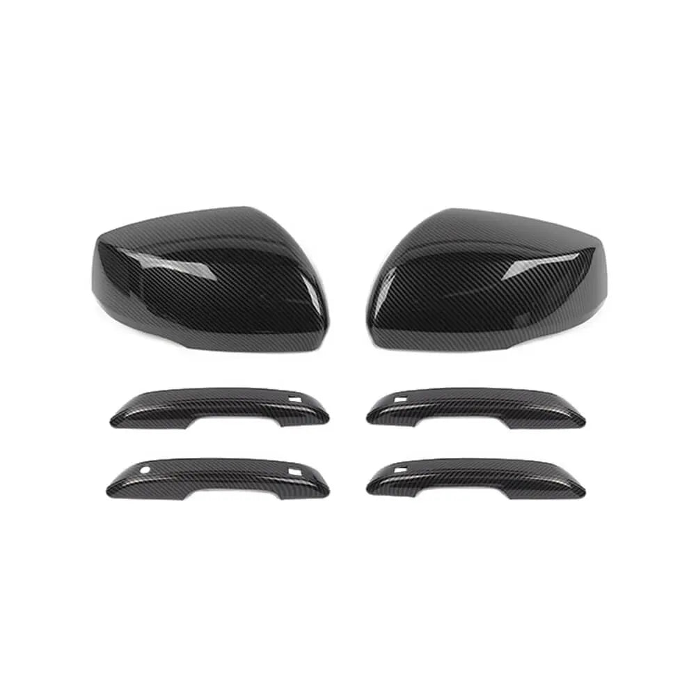 For 2022+ Jeep Grand Cherokee L Rearview Side Mirror Cover & Door Handles Trim Kit