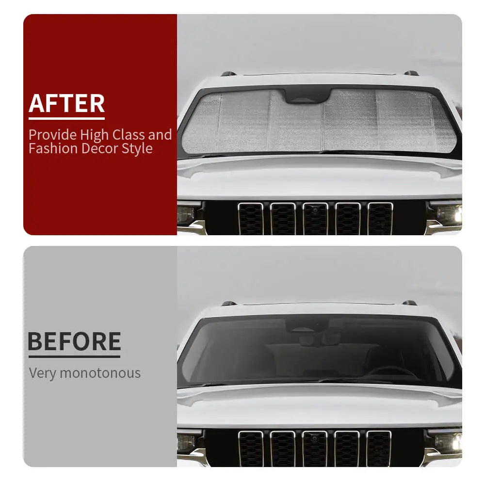 For 2022+ Jeep Grand Cherokee L Windshield Full Window Glass Sun Visor Full Sunshade