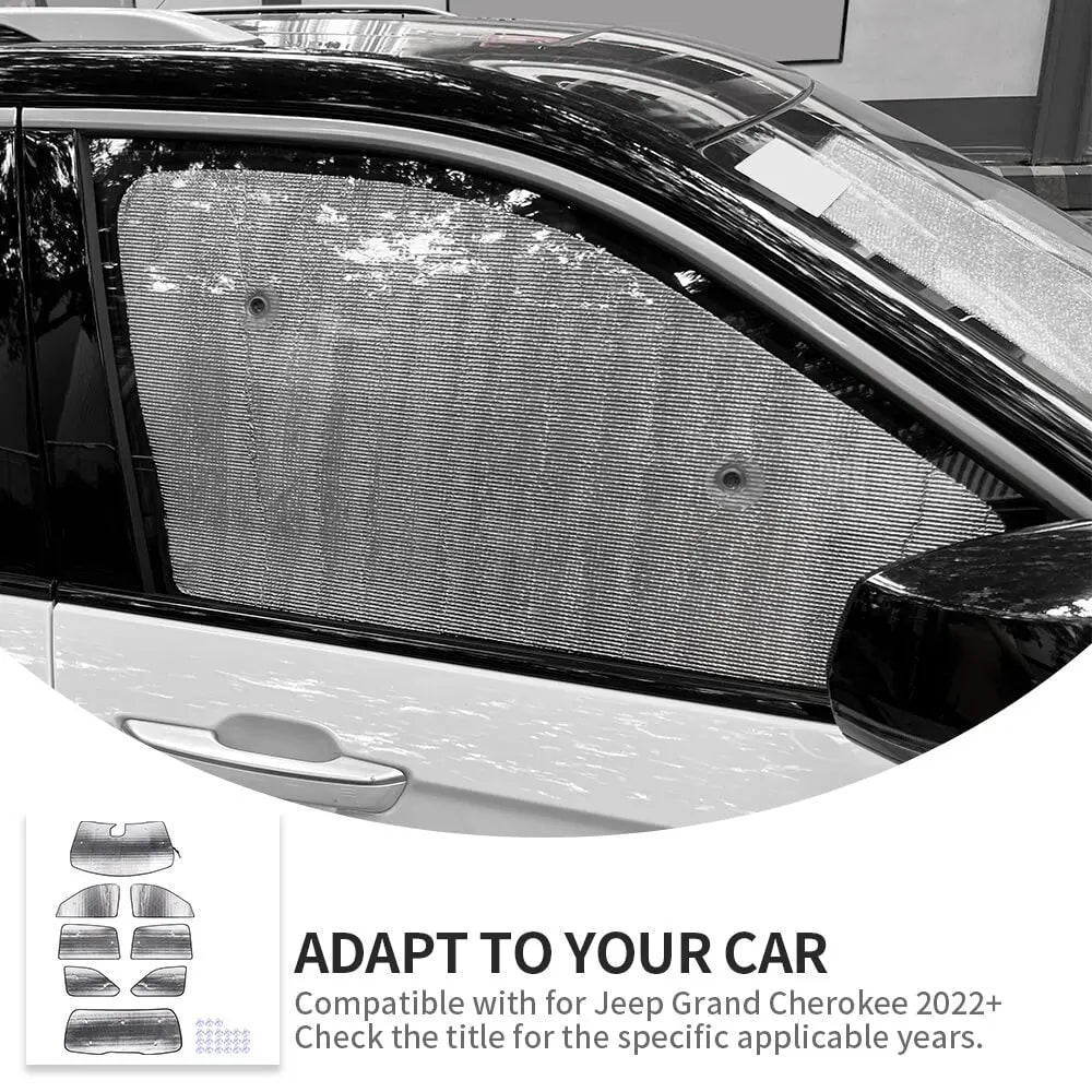 For 2022+ Jeep Grand Cherokee L Windshield Full Window Glass Sun Visor Full Sunshade