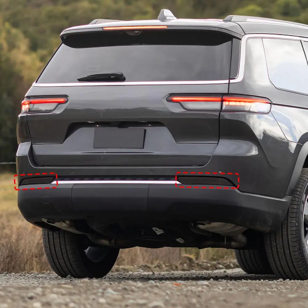 For 2021+ Jeep Grand Cherokee L Smoked Rear Fog Light Covers (2pcs) – Blacked Lens Trim