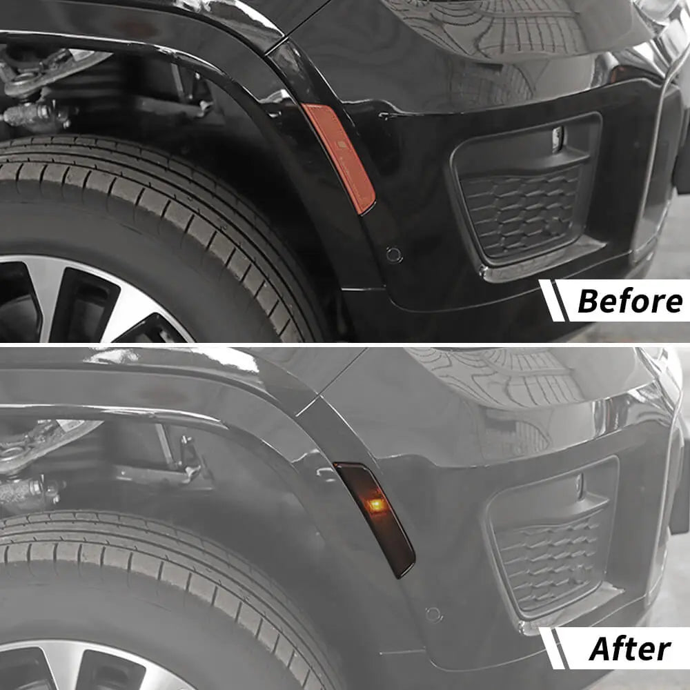 For 2024+ Jeep Grand Cherokee Smoked Front Wheel Eyebrow Light Cover Trim