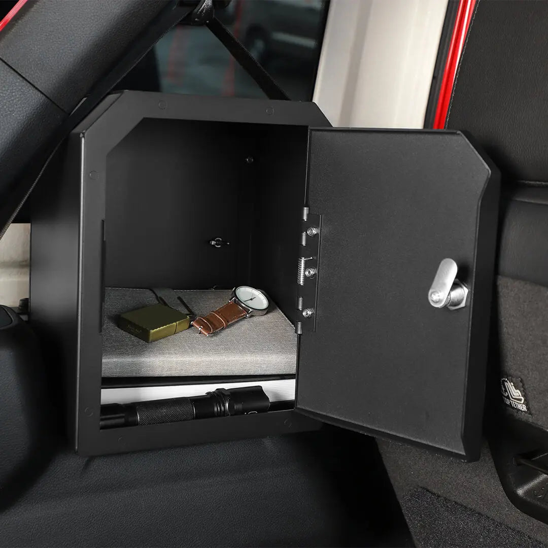 For 2024+ Jeep Wrangler JL 4-Door Version Interior Rear Cargo Safe Box Storage Combination Key Lock