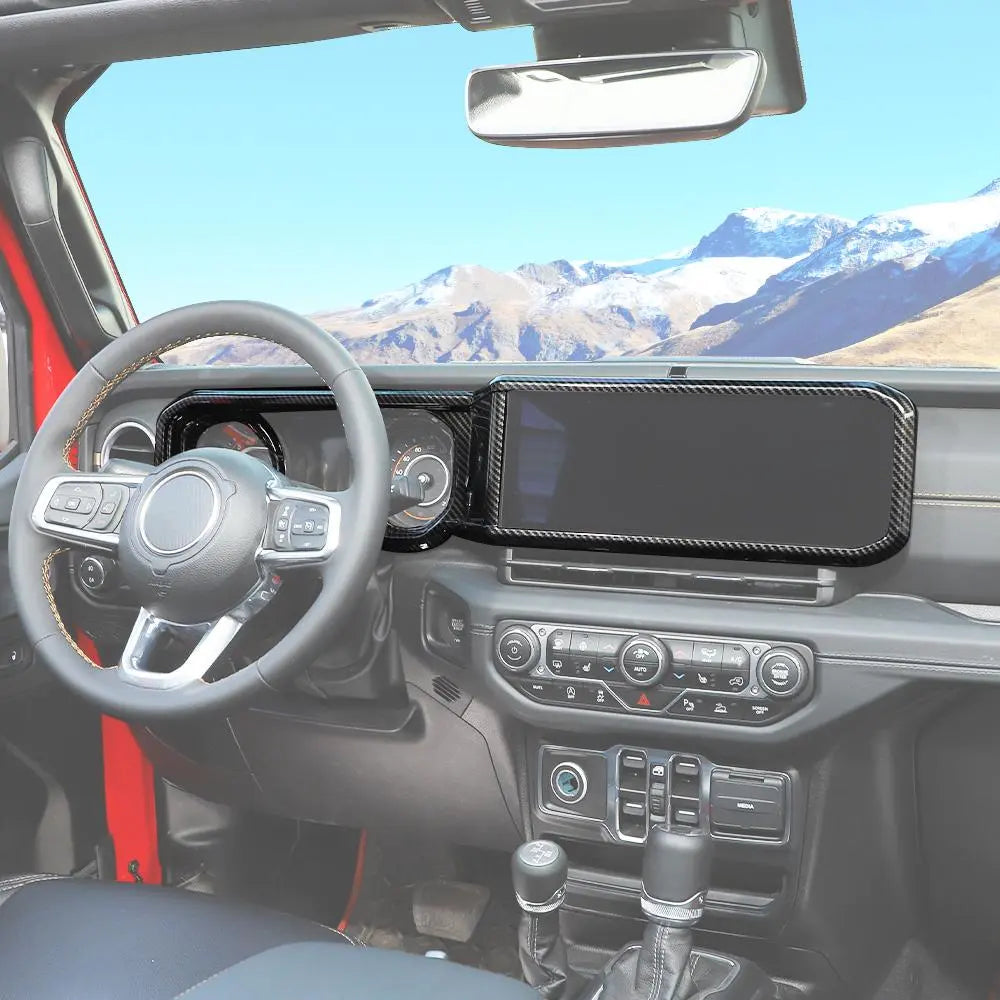 For 2024+ Jeep Wrangler JL/Gladiator JT 2x Dashboard Trim + Navigation Panel Cover Kit