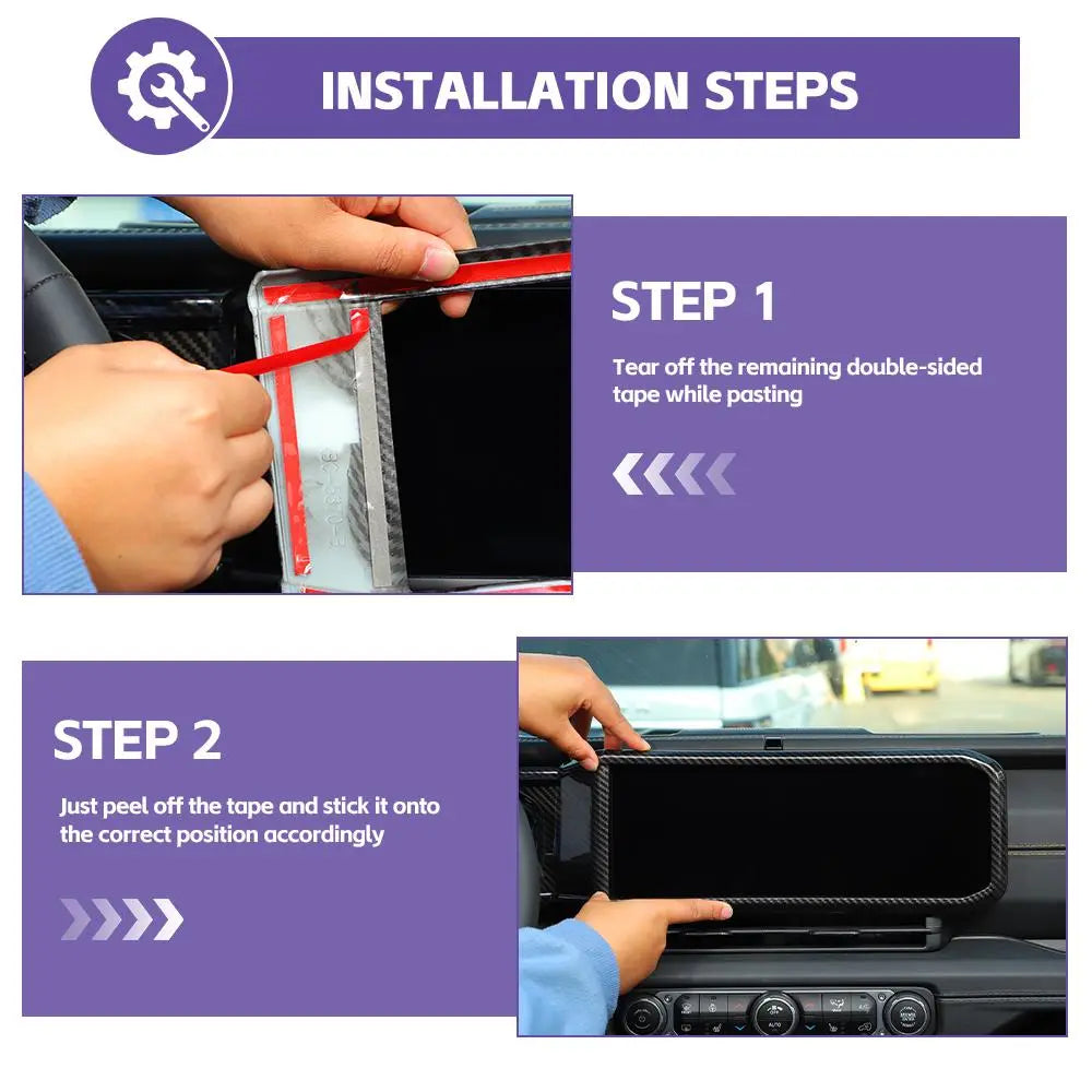 For 2024+ Jeep Wrangler JL/Gladiator JT 2x Dashboard Trim + Navigation Panel Cover Kit