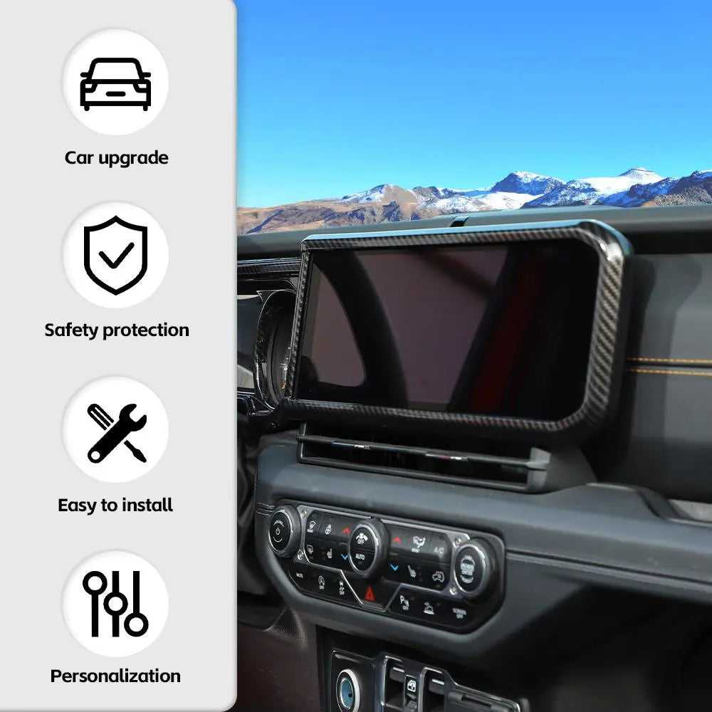 For 2024+ Jeep Wrangler JL/Gladiator JT 2x Dashboard Trim + Navigation Panel Cover Kit